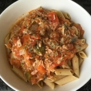 簡単レシピ　パスタレシピ　トマトとツナの冷製パスタ